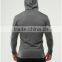 Muscle Bodybuilding Gym Pullover Hoodie for Men Slim Fit Tri-blend Hoodie Plain Heather Grey Marl Workout Hoodie Fitness Wear