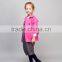 2016 latest fashion design double breasted Notch Lapel girls cotton jacket Pink Girls Jackets baby girl trench coat