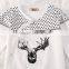 S60693B 2017 Autumn Baby Jumpsuits Newborn boys girls romper deer head long-sleeved heart printed baby coverall