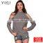 Turtleneck off shoulder knitted sweater women Autumn fashion tricot pullover jumpers Winter sexy oversized sweater