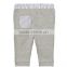 Boy Brushed Grey Melange boys wear cotton pants tight sport pants