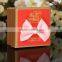 Multicolor polyester ribbon bow in box packing