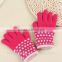 2017 Jacquard knitted gloves for children Custom Logo knitted gloves