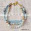 Elastic Stretch Stone Bracelet Matte Amazonite Multi Color Bracelet