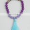 Gem stone beads tassel bracelet