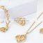 Magic Ikery New Arrival Gold Plated Crystal Heart Set Fashion Costume Jewelry Sets for Women Necklace Earrings Sets