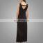 Black Bar Back Maternity Maxi Dress Sleeveless Elegant Maternity Dress