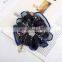 Women Vintage Big Bowknot Scrunchies With Pearl Print Flower Hair Ties Hair Holder Rubber Bands Gum For Hair