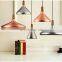 Modern Nordic industrial style Wood top Aluminum Cooper led bar light sconce Pendant Lamp
