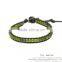 Promotion emerald leather women wrap bracelet custom XE09-0073