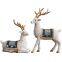 New Style Classic Resin Deer Sets with Golden Horn Table Decoration Craft Ornaments In Dining Room For Home Decor