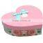 Customize design logo printed paper empty heart shape gift box