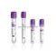 Plasma Vacuum Blood Collection Tube PET and Glass Material Purple Cap 4ml EDTA K2 K3 Tube