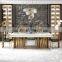 High Quality Marble Dinning Tables With 4 6 8 Leather Chairs Dinning Room Sets