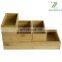 Desk office bamboo storage box 4-piece set