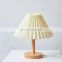 New Design Modern Handmade LED Pleated Lamp For Bedroom Pleated Table Light