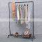 Industrial Pipe Heavy Duty Garment Racks Clothing Racks Display with Wheels