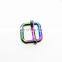 Factory Square Iron Metal Slider Fashion Rainbow Adjuster Buckle For Dog Collars Bag Parts