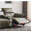 First Layer Cowhide Three-Seat Functional Dark Green Sofa Living Room Leather Art Furniture Electric Sofa Combination