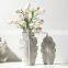 2022 Nordic Vase Fleur Irregular Leaves Tall Vase White Jardiniere Porcelain Ceramic Vase Pot  Home Decoration Gift Ornaments