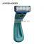Beauty Razor Design Metal Handle Portable Travel 6 Blade System Shaving Razors For Women