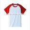 red and white custom raglan sleeve t-shirt high quality t-shirts for men