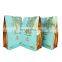 250g flat bottom aluminum foil coffee packaging pouch stand up food plastic bag side zipper coffee tea packaging with air valve