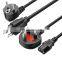 IDEALIN  uk Ac power CABLE electric extension power cords 240v 3 plug in 15amp extension cord uk power cord