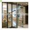 Black contemporary front glass for hotels balcony aluminum sliding folding doors prices