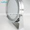 LED Adjustable Cosmetic Mirror Magnifying Round Mirror Chrome Freestanding Light