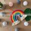 Hot Sale Macrame Rope and Cotton Yarn Rainbow Wall Hanging, Baby Room Decor, Wall Hanging Decor