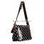 Fashion White Polka Dot Pattern Oilcloth Canvas Travelling School Bag Oilcloth Satchel Bags