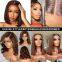 Chocolate Brown Lace Front Bob Wig #4 Dark Brown Brazilian Straight 13x4 Short Bob Human Hair Lace Frontal Wigs For Black Women
