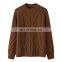Wholesale 100% Cashmere Pullover Women Thick Oversized Winter Sweater Crew Neck Warm Fashionable Knitted Pullover Solid Casual