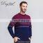 Jacquard Knit 30% Cashmere 70% Merino Wool Pullover Men New Style Winter Sweater Crew Neck Anti-Wrinkle Anti-Pilling Features