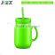 16OZ Plastic mason jar tumbler mug with handle and straw and lid                        
                                                Quality Choice