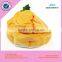 2015 hot sale Custom yellow plush Halloween pumpkin pet bed for dog and cat