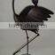 Hot sale metal crane pot animal home furnishings decoration