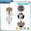 2016 New wholesale  with high quality IC protecting vehicle automobile DC adapter 2 USB car charger bulk buy from china