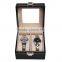 W1141  Express Clear Window Leather Watch Packaging Box Wooden Couple Watch Box
