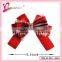 Ribbon bow satin fancy hair accessories,wholesale cheerleading hair bows with clip