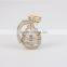 Fancy Silver Hip Pop Bottle Pendant Micro Setting AAA White Zircon 10k Gold Plated