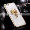 Luxury Finger Ring Phone Holer Plating Clear Phone Case For Iphone6/6 Plus