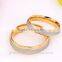 Wholesale frosted matte stainless steel couple ring 18k gold plated wedding new design finger ring