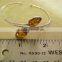 Fashion topaz crystals branch silver cuff bangle factory wholesale jewelry