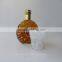White Wrapped Murano Drinking Glass Water Tumbler