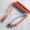 factory wholesale colorful micro USB spiral elasic LED cable