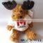 Hot Cheap Wholesale Stuffed Animal Brown Moose Reindeer Christmas Toy