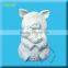 high white ceramic bisque piggy figurine