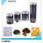 Powder Coating Black Color Storage Canister
